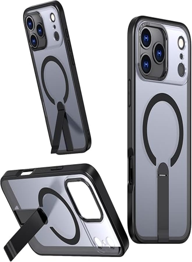 fascination phone case compitable with iphone 17 pro max Case with Kickstand Magnetic Case 3 Stand Modes, Military-Grade Protection, Shockproof Protective Case for iphone 17 pro max (Black)